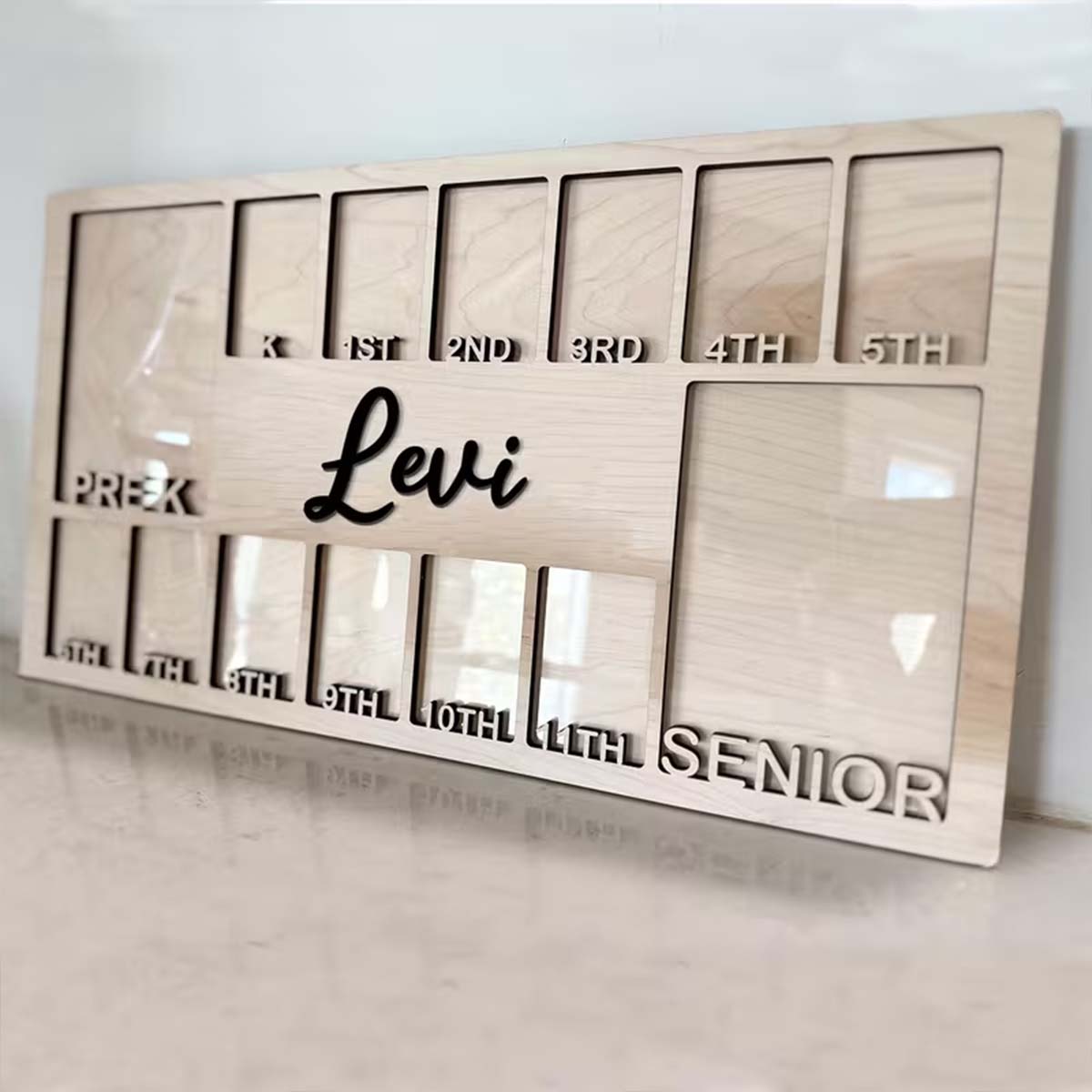 Industrial Laser Power - Cornice Fotografica Personalizzata in Legno, Targa