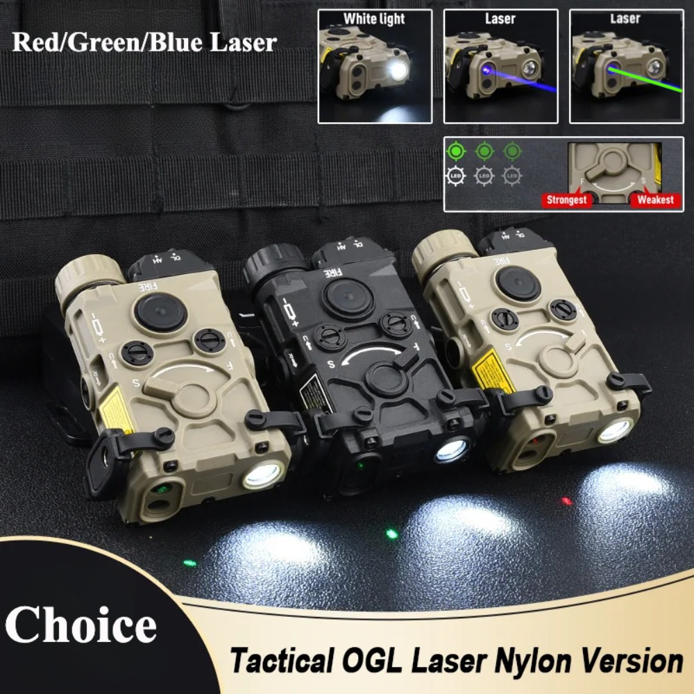 Industrial Laser Gun - Torcia tattica a LED in plastica