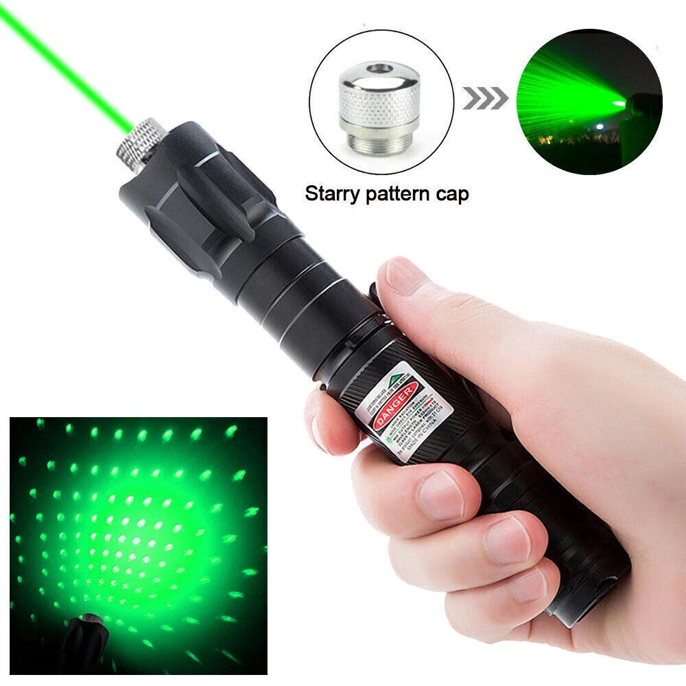Industrial Laser Gun - Puntatore laser verde e rosso (batterie