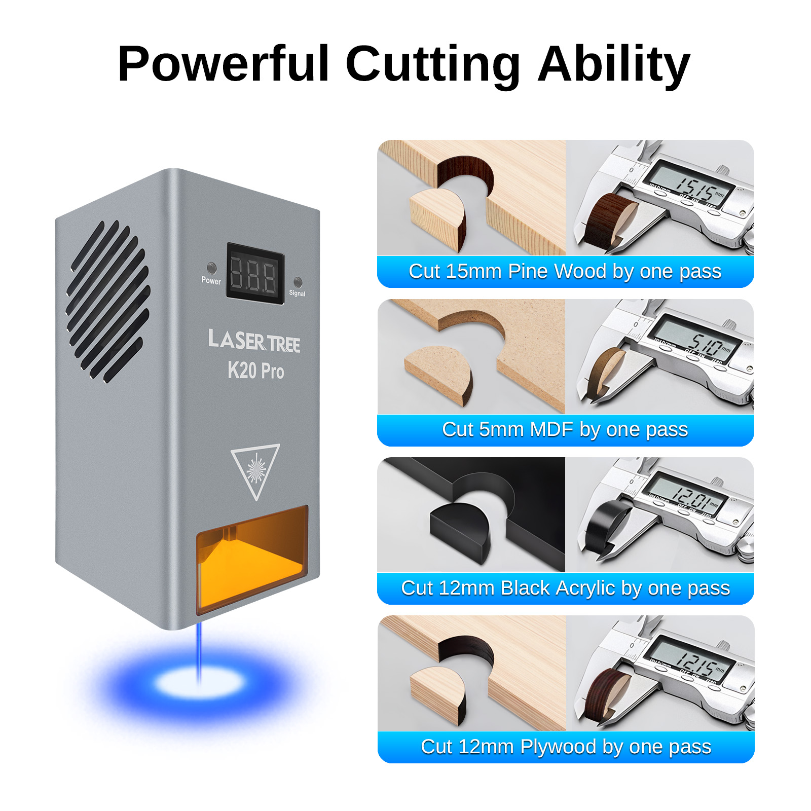 LASER TREE 20W testa Laser di  - Industrial Laser Module recensione e prezzo