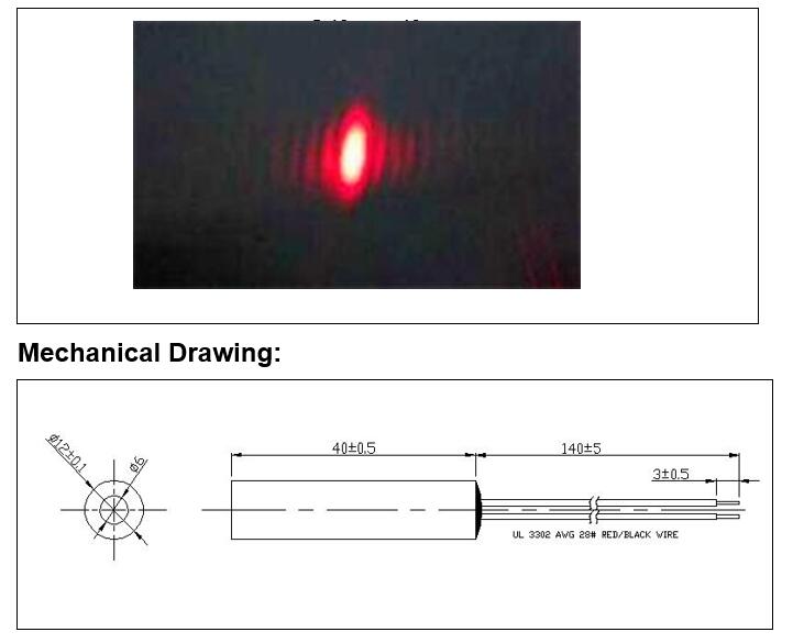 D12x40mm 650nm 660nm 50mW 100m - Industrial Laser Tag recensione e prezzo